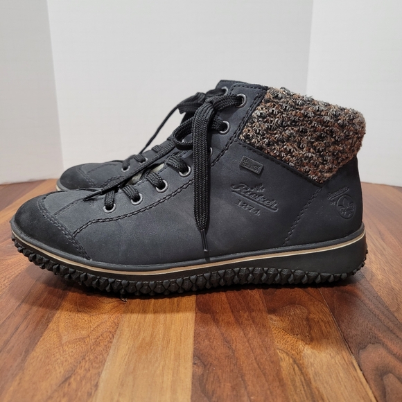 Reiker Z4243-14 Boot Lace Up Warm Fuzzy Lining Lace and Zip Size 40 - Picture 4 of 15